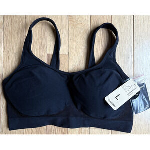 New TRUEKIND Daily Comfort Wireless Shaper Bra Black with Bra Extender Large